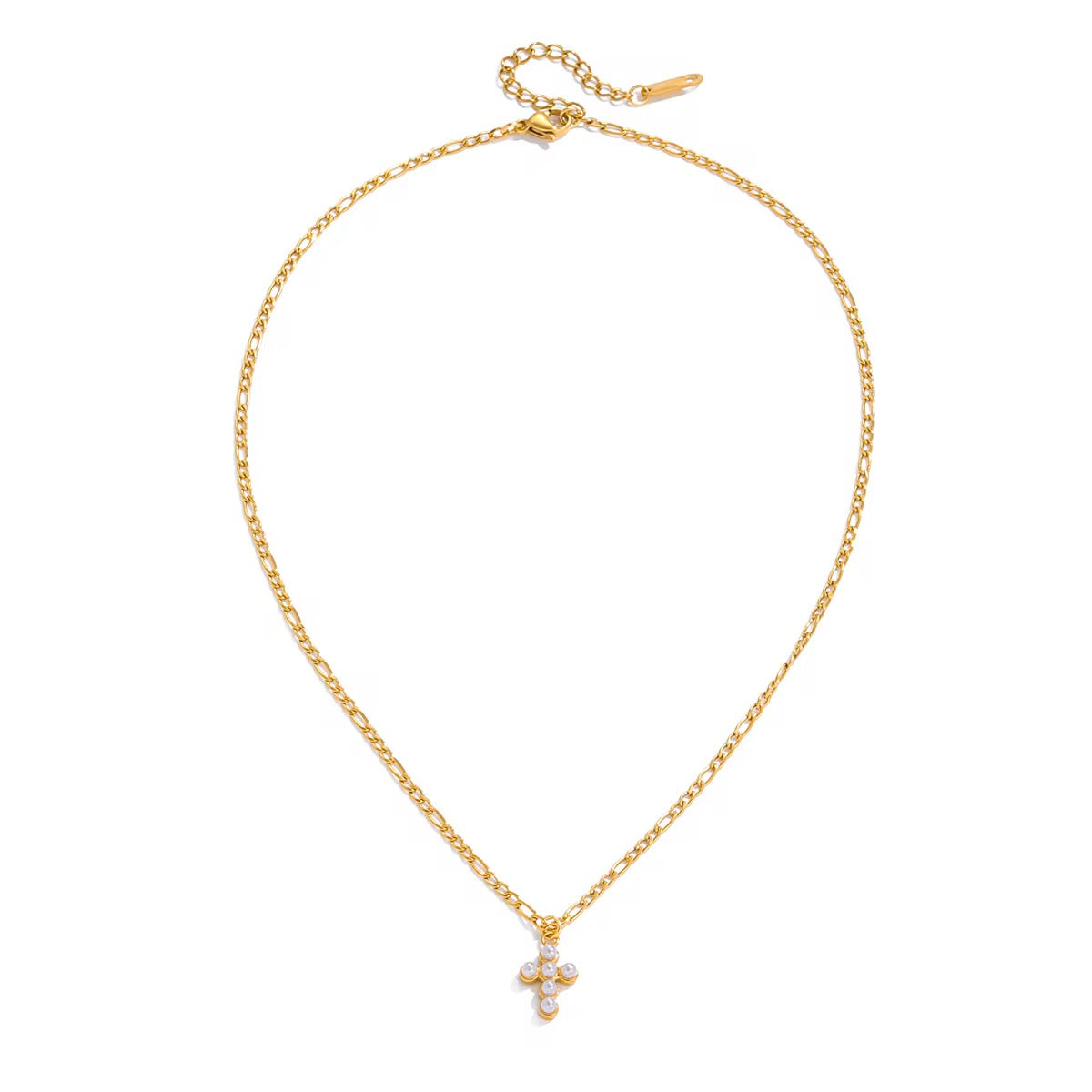 SunKissedBali || Classic small freshwater pearl cross pendant charm stainless steel necklace high quality jewelry best quality water resistant and tarnish free jewelry minimalist dainty